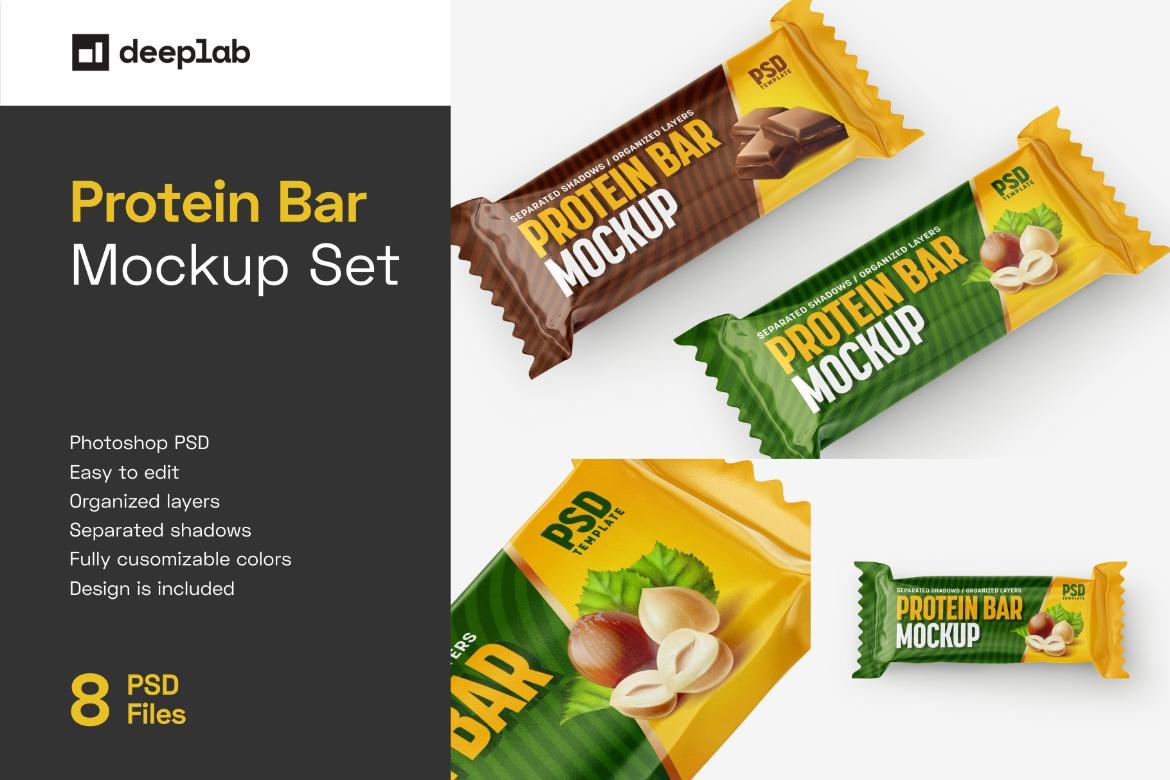 Protein Bar Mockup Set | Snack