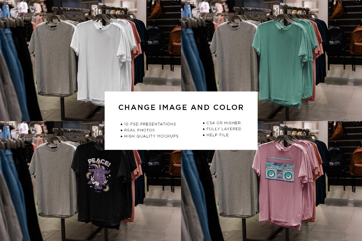 T-Shirt Shopping Mock-Up Vol.2