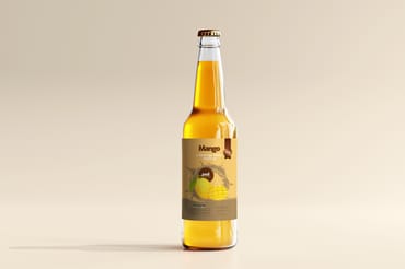 Glass Beverage Bottle Mockups