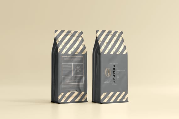 Coffee packaging mockup