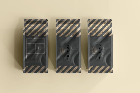 Coffee packaging mockup