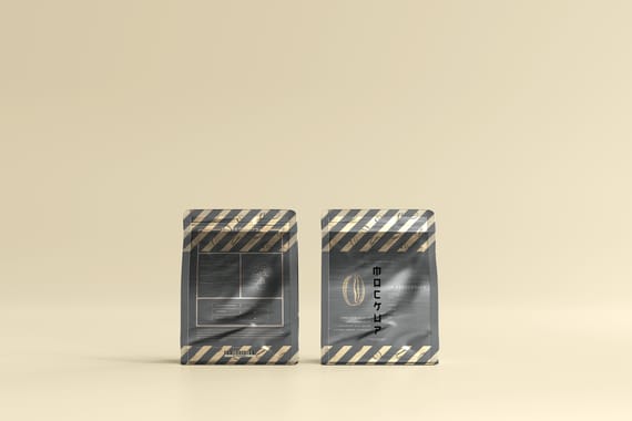 Coffee packaging mockup