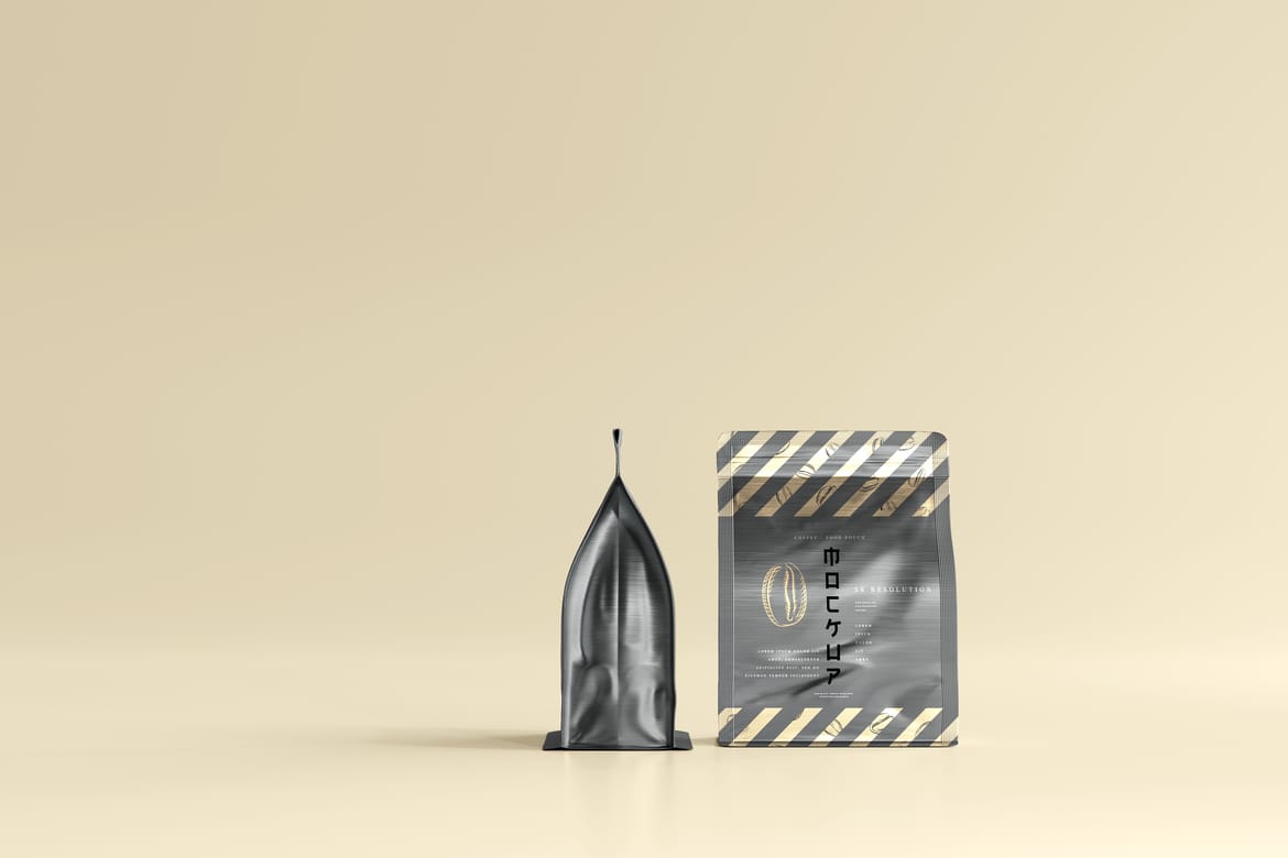 Coffee packaging mockup