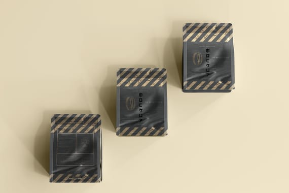 Coffee packaging mockup