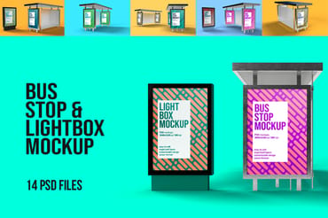 Lightbox & Bus Stop Mockup