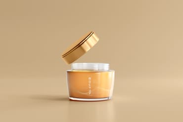 Glass Cosmetic Jar Mockups with Box