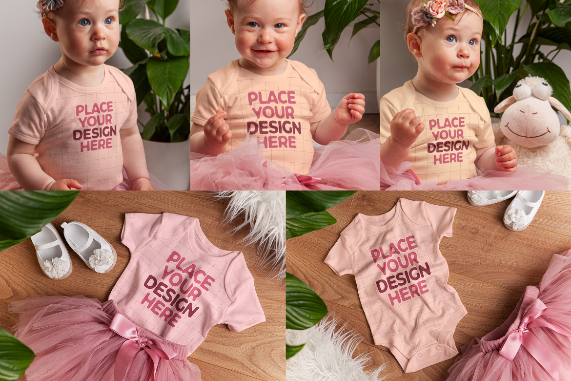 Baby Girl Bodysuit Mock-up