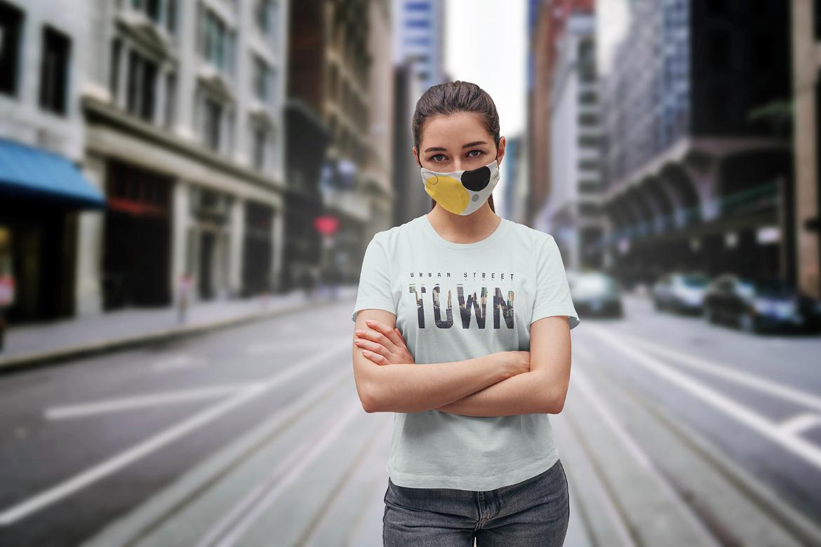 Face Mask Isolated Mock-Up