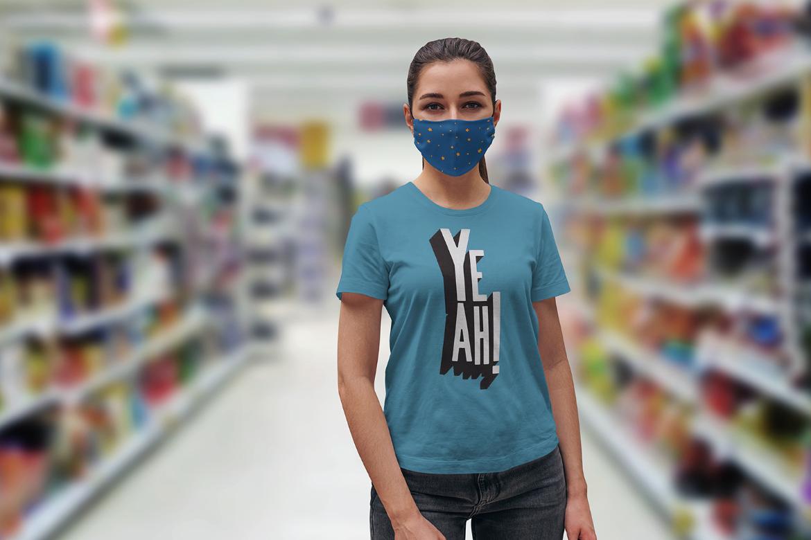 Face Mask Isolated Mock-Up