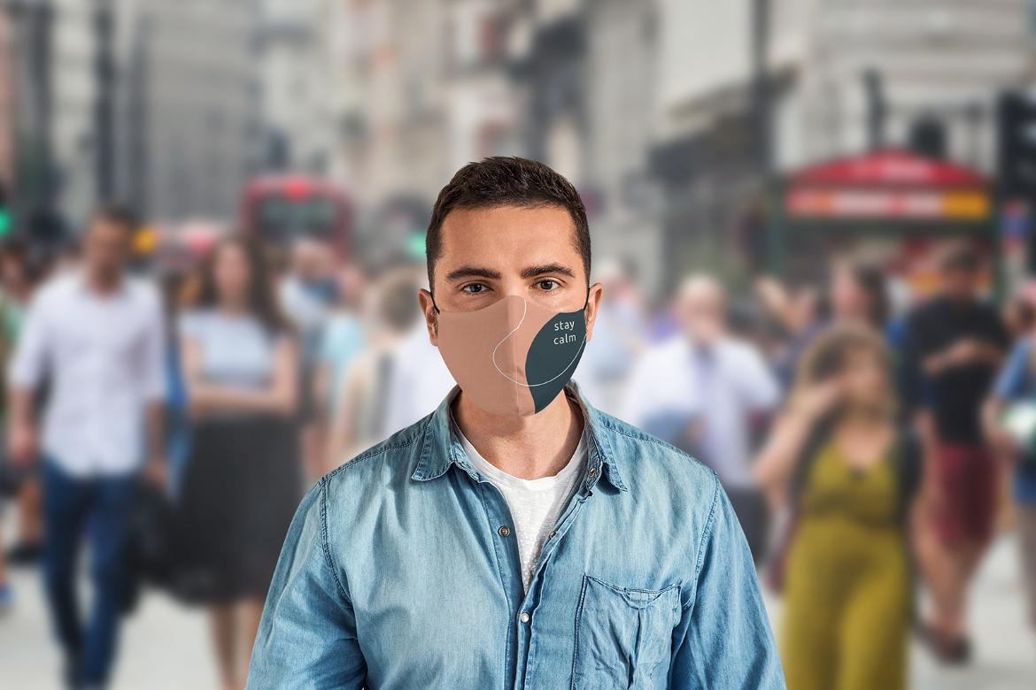 Face Mask Isolated Mock-Up
