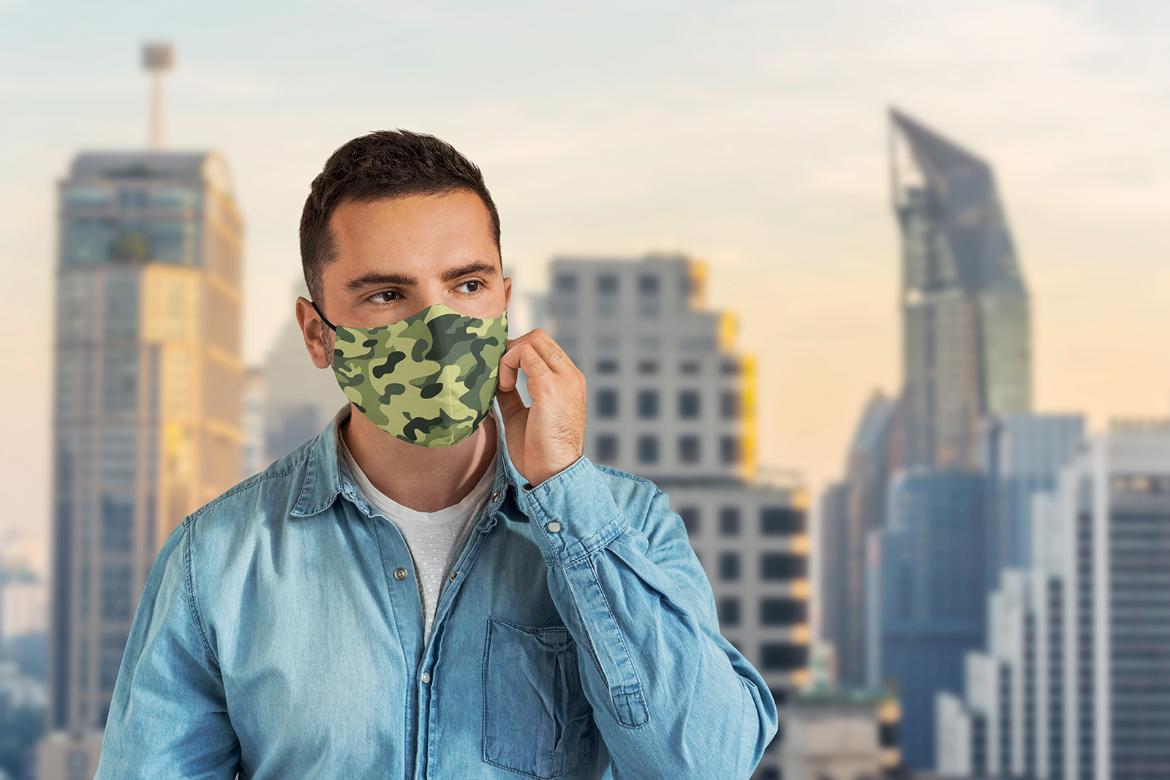 Face Mask Isolated Mock-Up