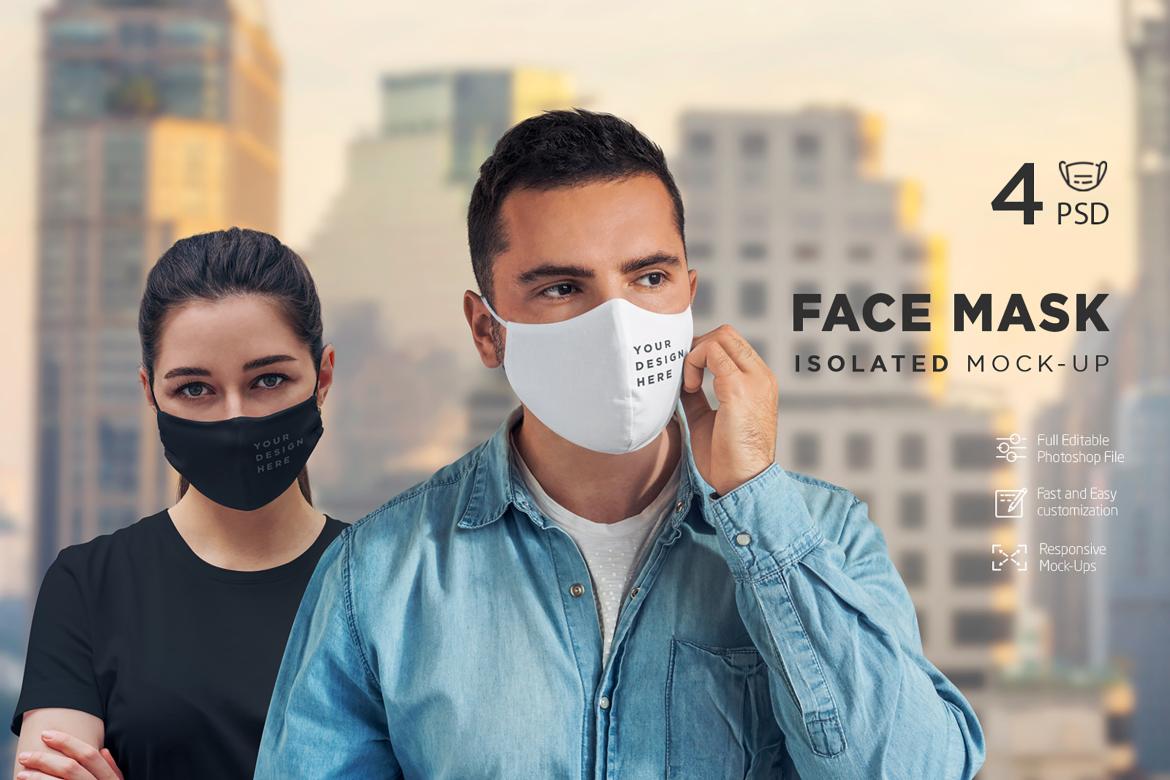 Face Mask Isolated Mock-Up