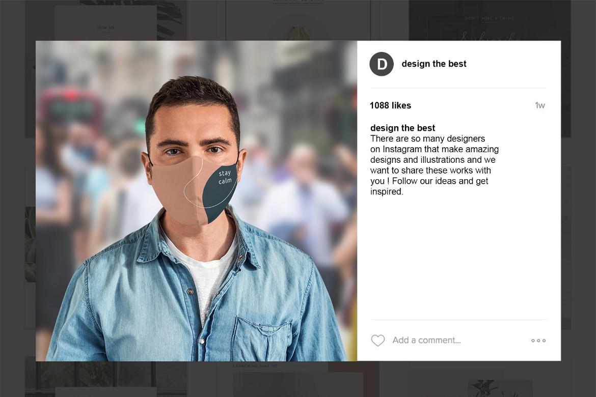 Face Mask Isolated Mock-Up