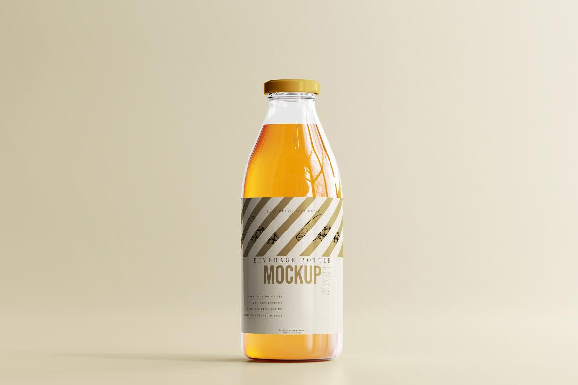 Glass Beverage Bottle Mockups