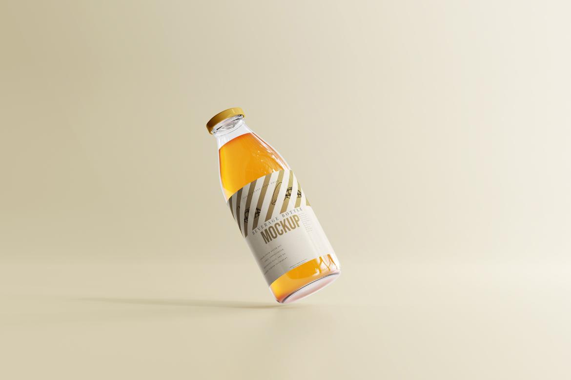 Glass Beverage Bottle Mockups
