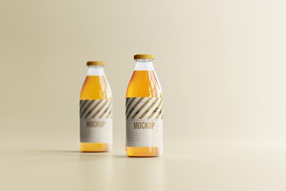 Glass Beverage Bottle Mockups