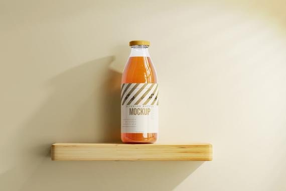 Glass Beverage Bottle Mockups