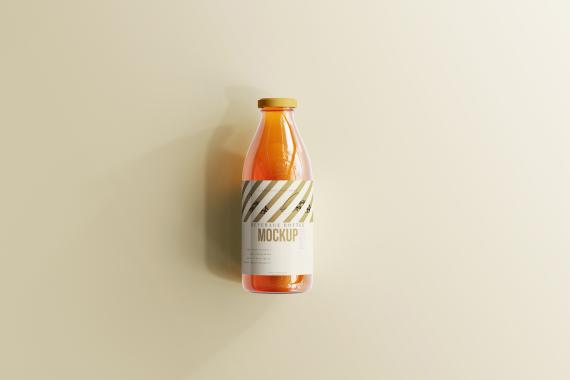 Glass Beverage Bottle Mockups
