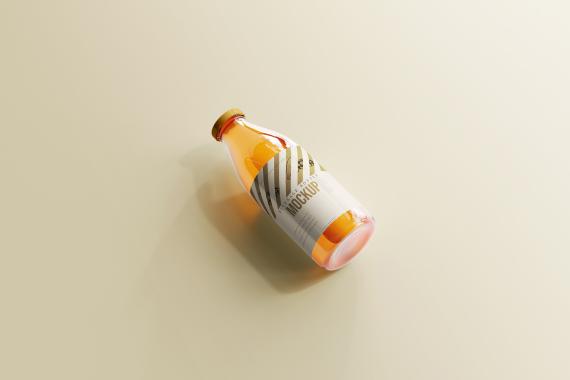 Glass Beverage Bottle Mockups