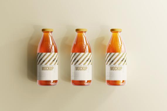 Glass Beverage Bottle Mockups