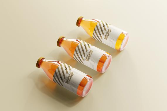 Glass Beverage Bottle Mockups