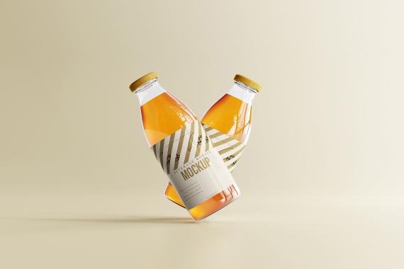 Glass Beverage Bottle Mockups