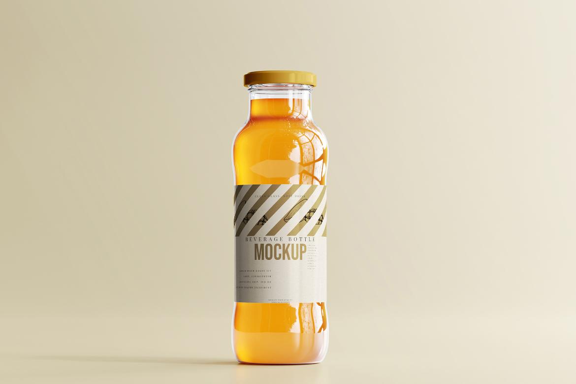 Glass Beverage Bottle Mockups