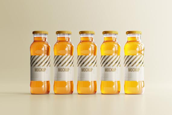 Glass Beverage Bottle Mockups