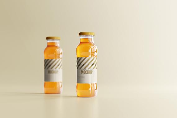 Glass Beverage Bottle Mockups