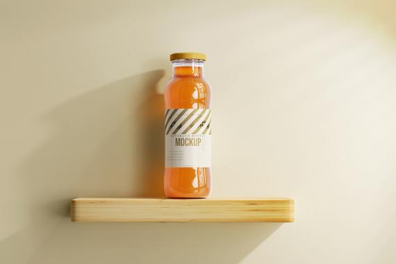 Glass Beverage Bottle Mockups