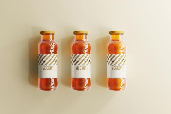 Glass Beverage Bottle Mockups
