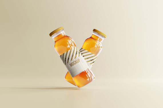 Glass Beverage Bottle Mockups