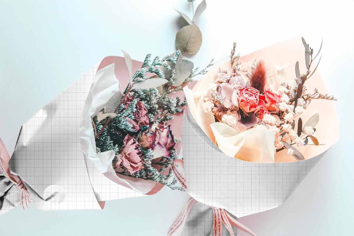 Bouquet Paper Mockup