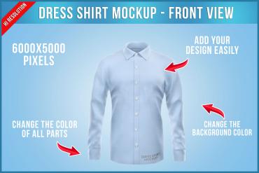 Dress Shirt Mockup - Front View
