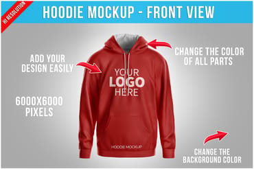 Hoodie Mockup - Front View