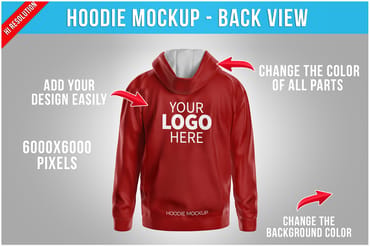 Hoodie Mockup - Back View