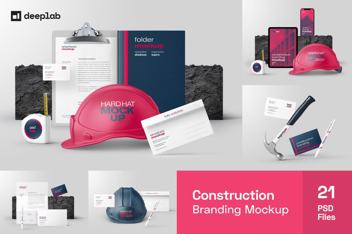 Construction Branding Mockup Bundle