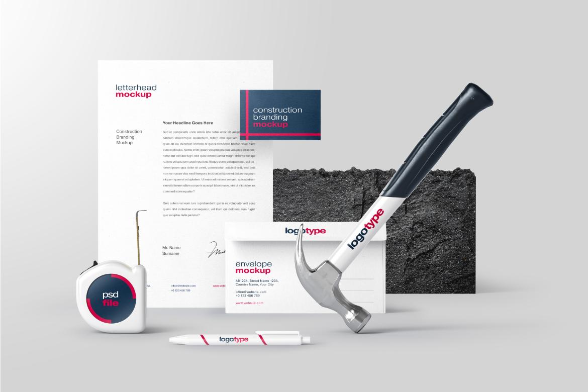 Construction Branding Mockup Bundle