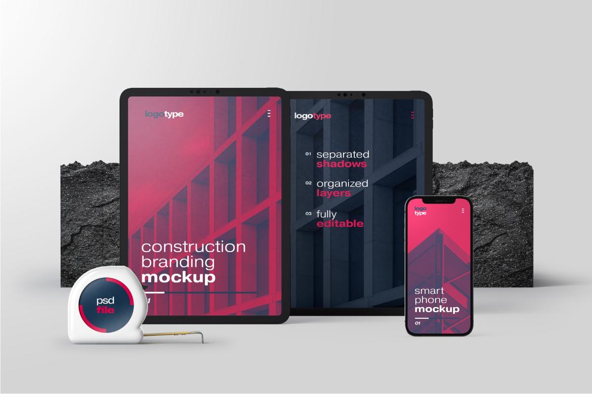 Construction Branding Mockup Bundle