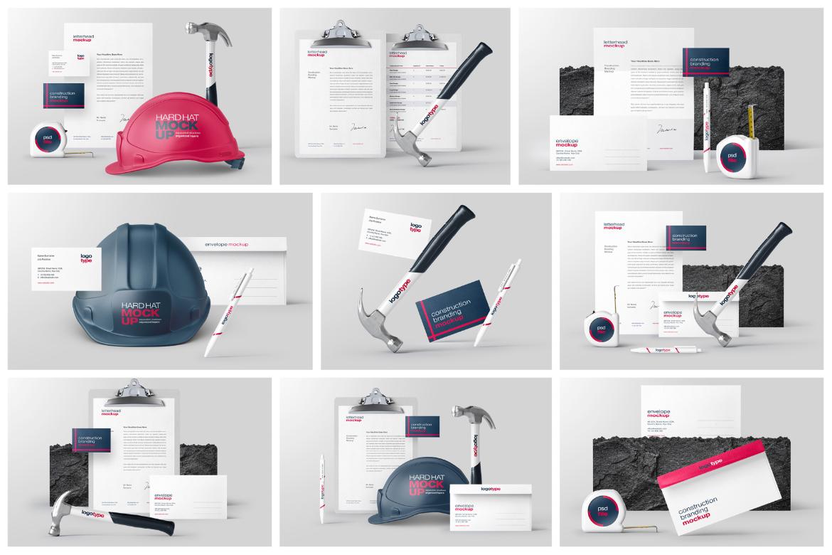 Construction Branding Mockup Bundle