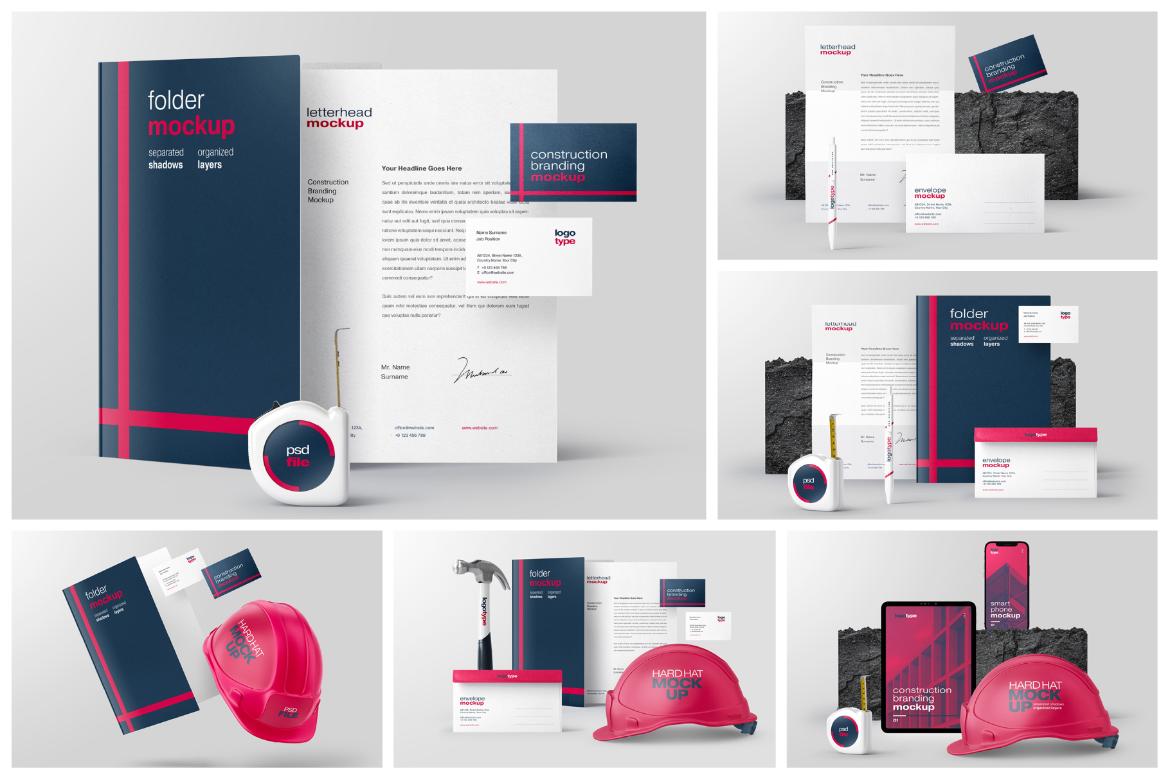 Construction Branding Mockup Bundle