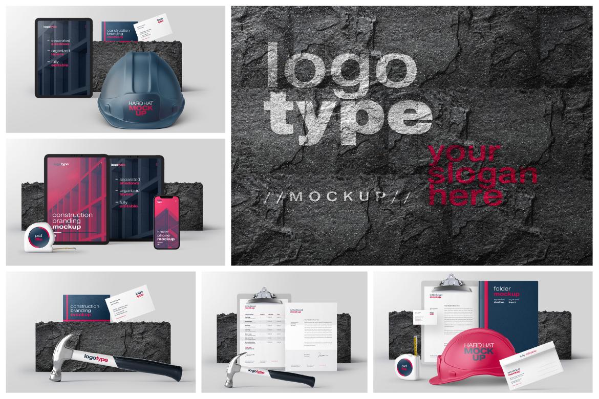 Construction Branding Mockup Bundle