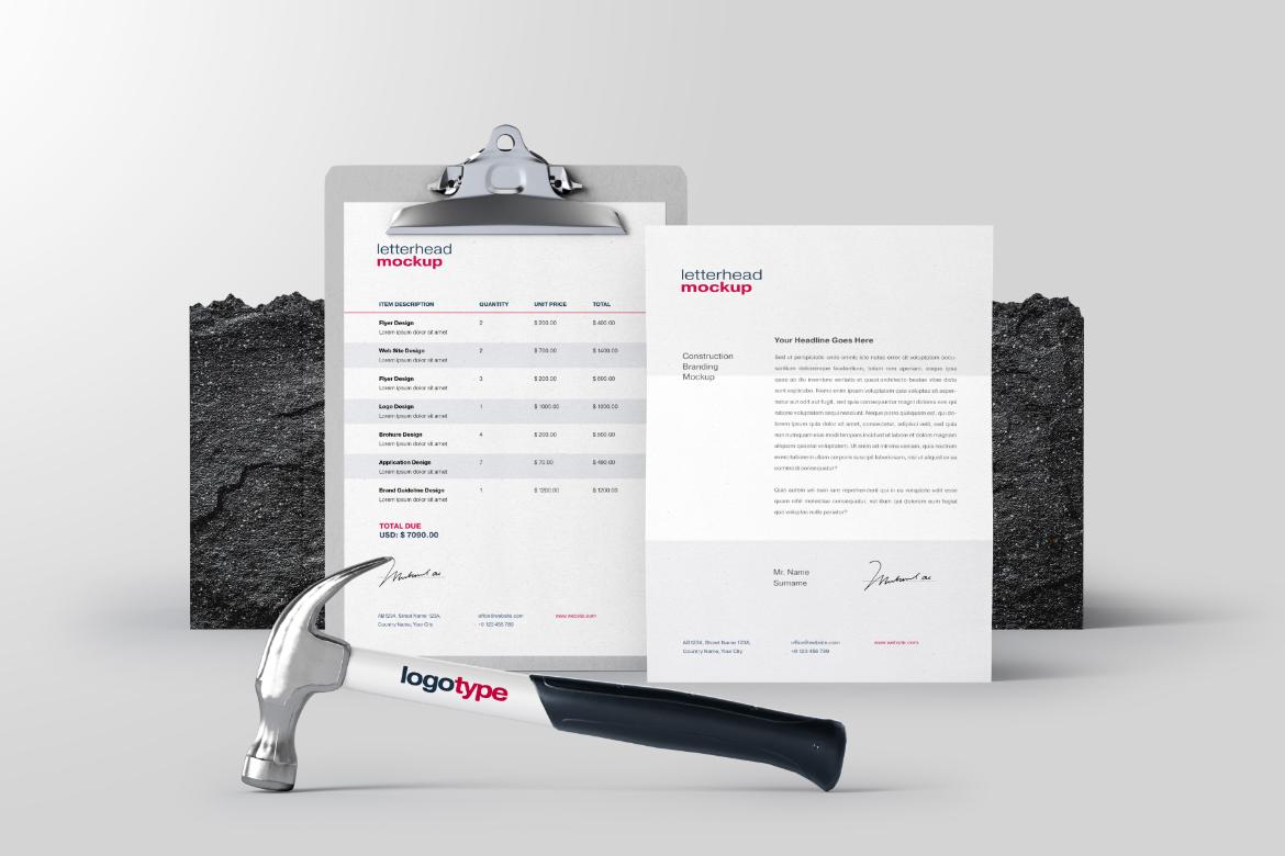 Construction Branding Mockup Bundle