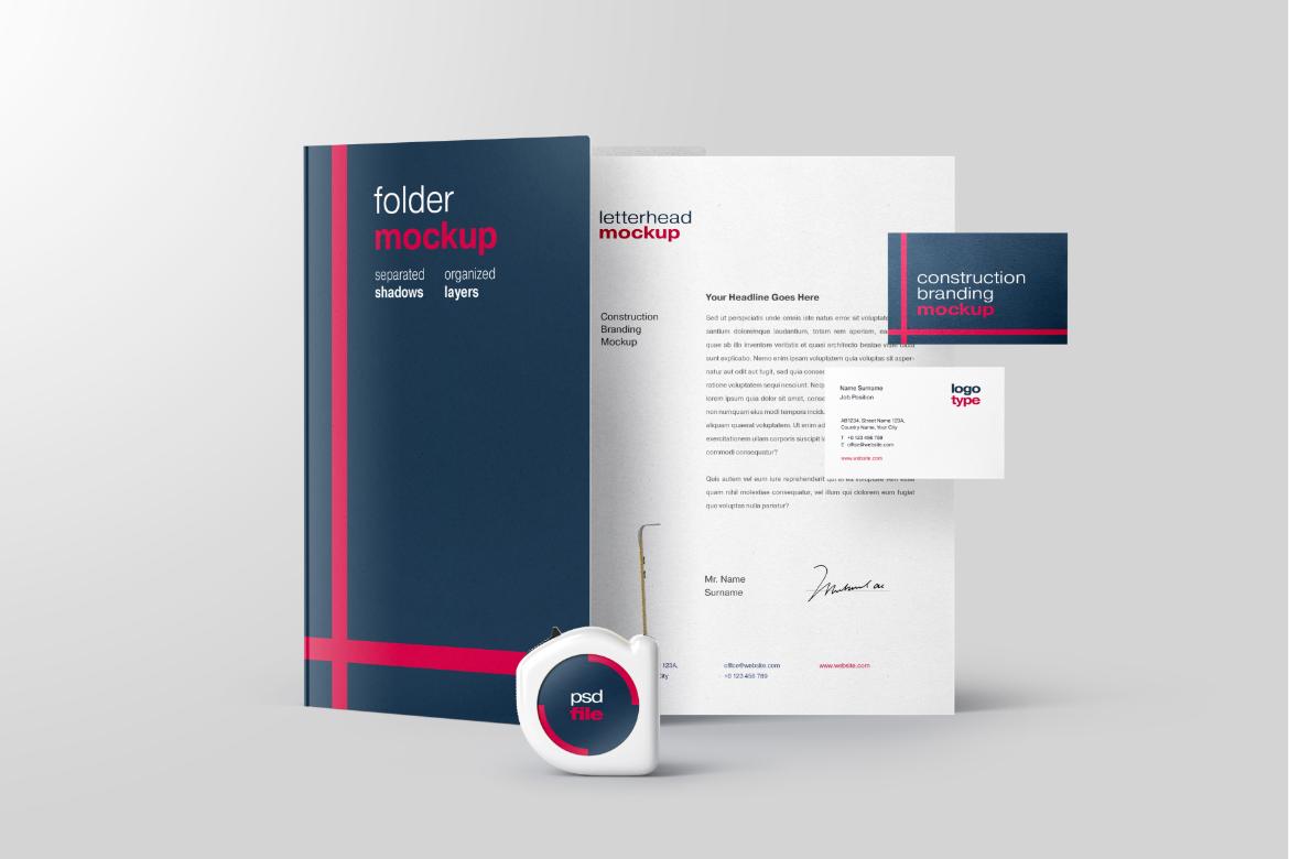 Construction Branding Mockup Bundle