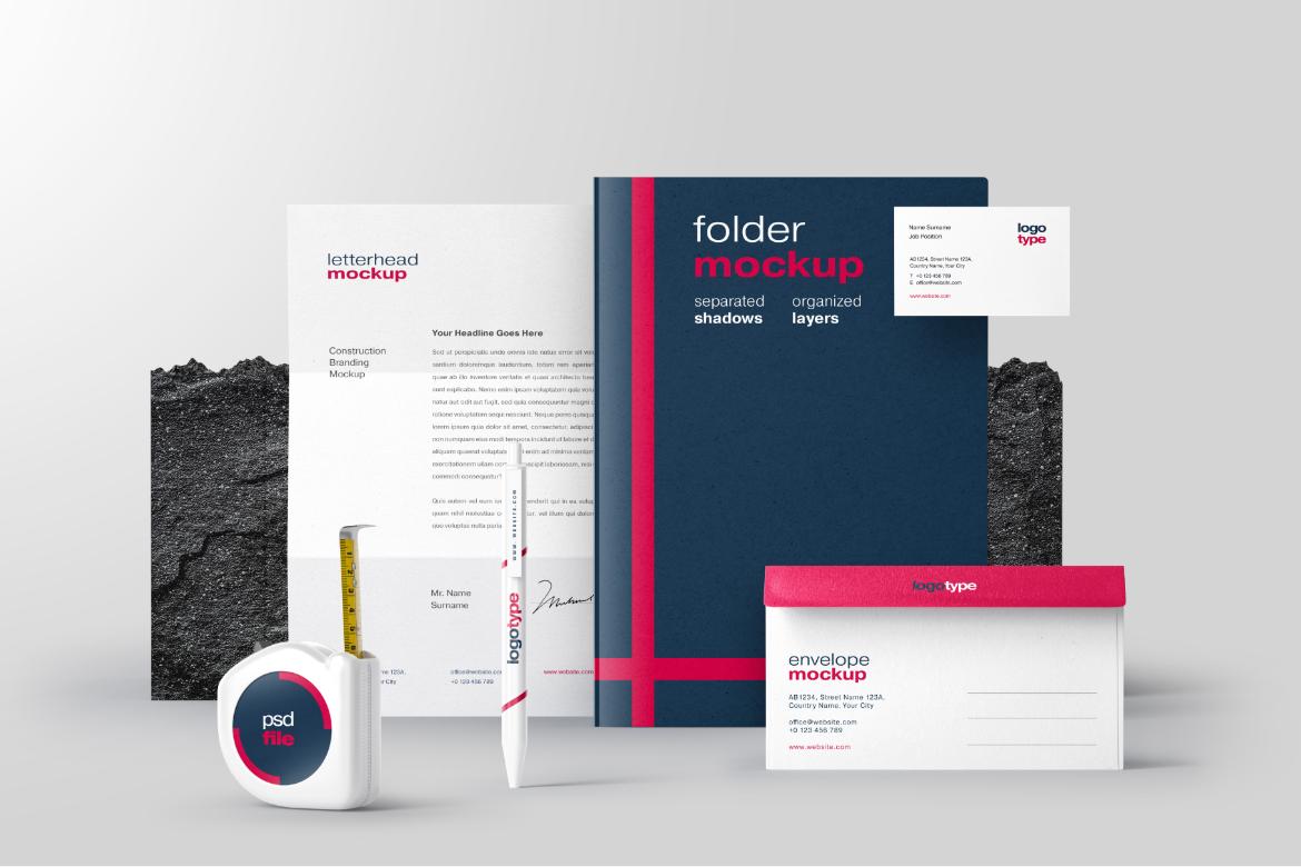 Construction Branding Mockup Bundle