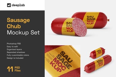 Sausage Chub Mockup Set
