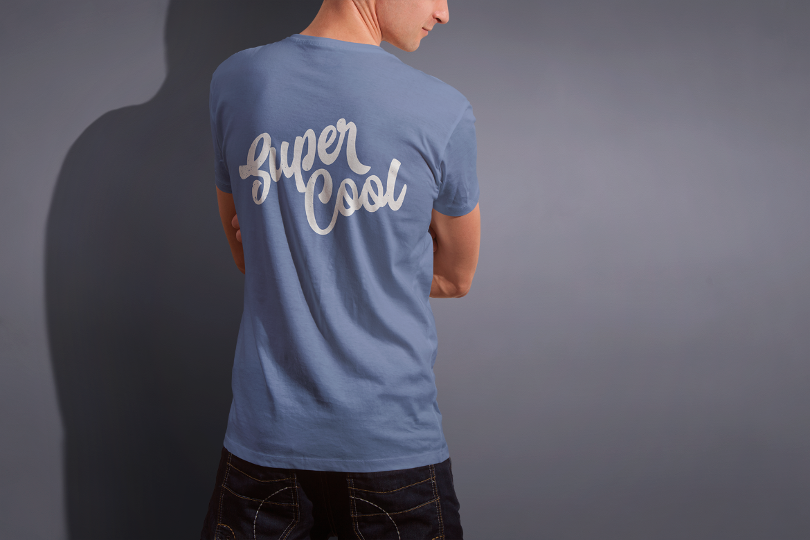 Mens Crew Neck T-shirt Mock-up