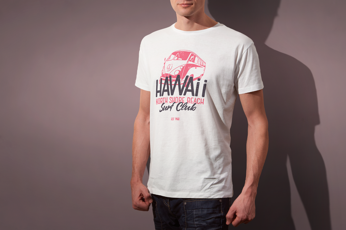 Mens Crew Neck T-shirt Mock-up