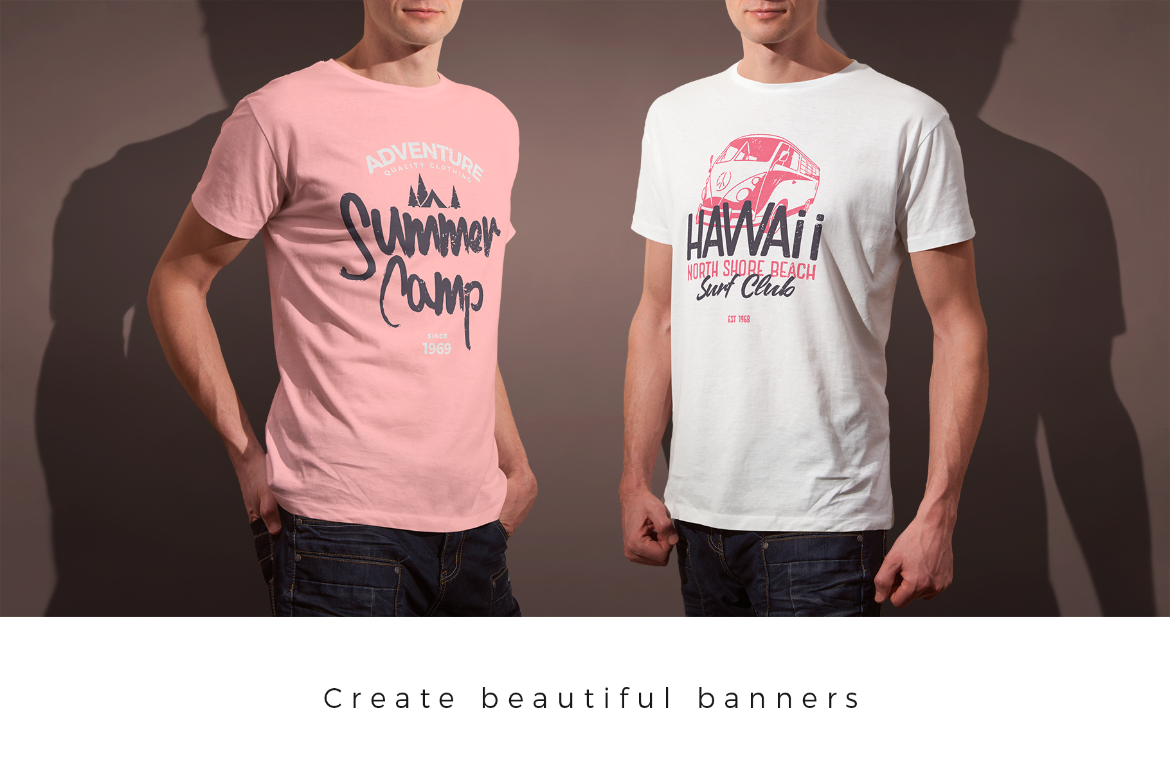 Mens Crew Neck T-shirt Mock-up