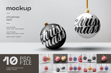Christmas Ball Mockup